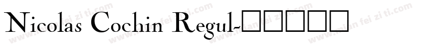 Nicolas Cochin Regul字体转换